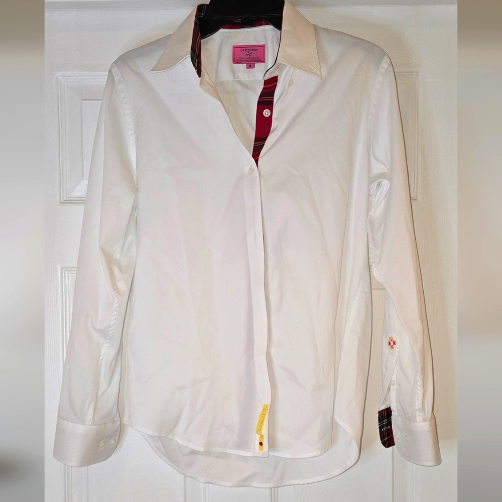 Castaway White Shirt with Pink Label